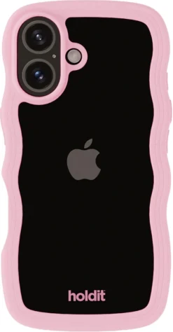Holdit Wavy Case mobildeksel til iPhone 16, gjennomsiktig