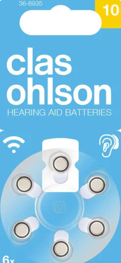 Høreapparatbatterier 10, 6-pakning