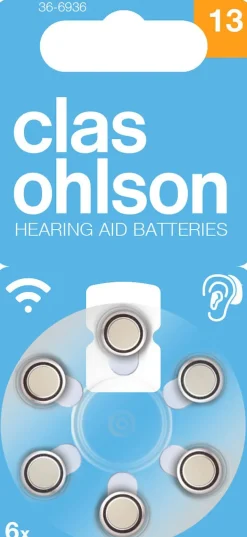 Høreapparatbatterier 13, 6-pakning