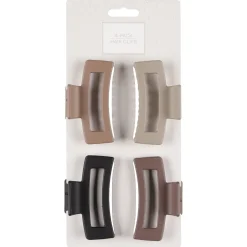 Hårklemme plast 9 cm, 4-pakning