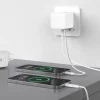 Hurtiglader 65 W med uttrekkbar USB-C-kabel, hvit
