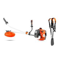 Husqvarna 122R bensindrevet ryddesag med trimmerhode og sele