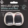 Hvit og rød mini-LED med strikk, 2-pakning