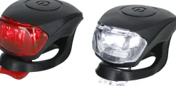 Hvit og rød mini-LED med strikk, 2-pakning