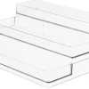Hylle med 3 hylleplan for oppbevaring i kjøleskap, 26 x 21,3 x 9 cm