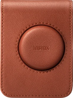 Instax Mini Evo Case kameraetui i lærimitasjon, brunt
