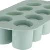 Isglass, form i silikon for 8 små glass av is