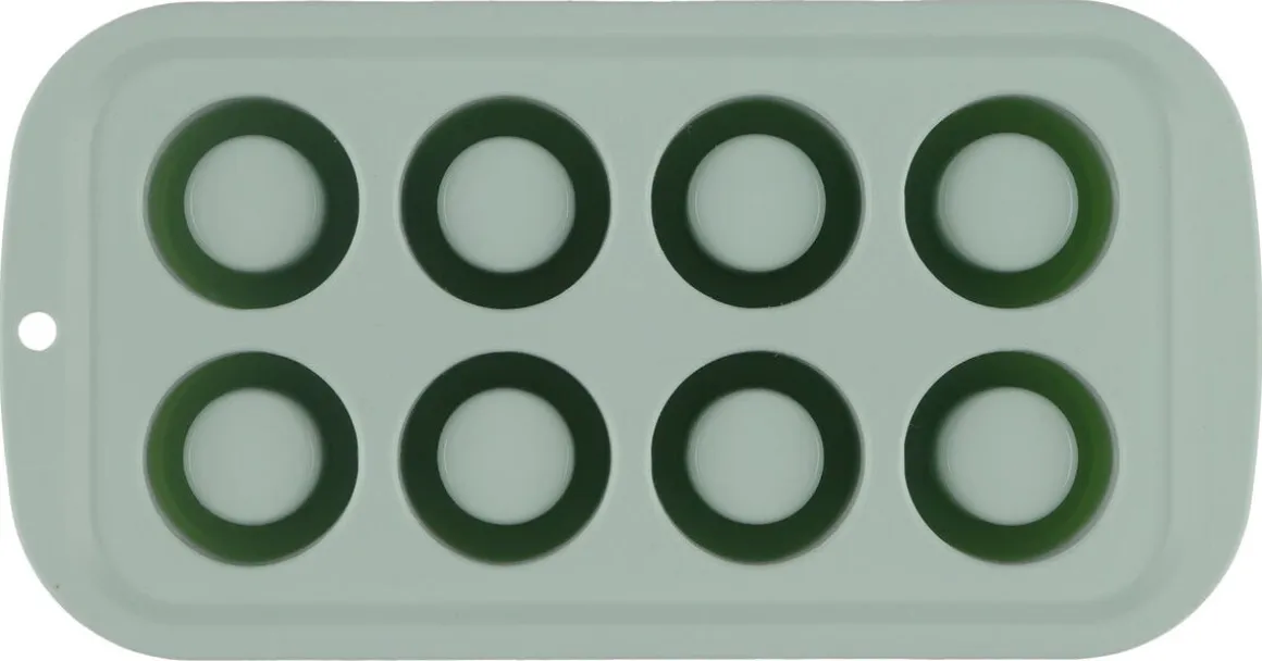 Isglass, form i silikon for 8 små glass av is