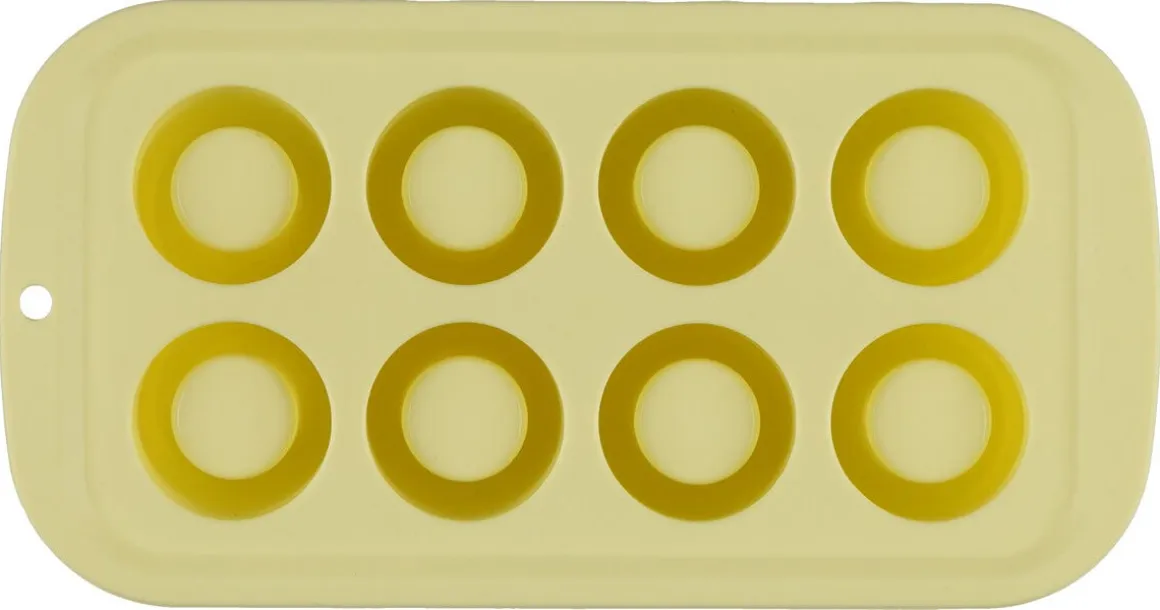 Isglass, form i silikon for 8 små glass av is