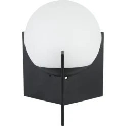 Jack oppladbar bordlampe i metall, svart/hvit, Northlight