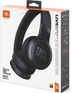 JBL Live 670NC sammenleggbare trådløse on-ear-hodetelefoner