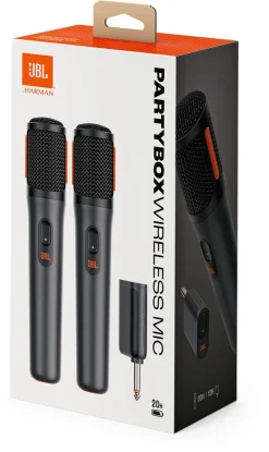 JBL oppladbar trådløs mikrofon for PartyBox, 2-pakning