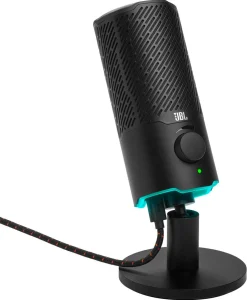 JBL Quantum Stream USB-mikrofon med RGB-belysning og stativ