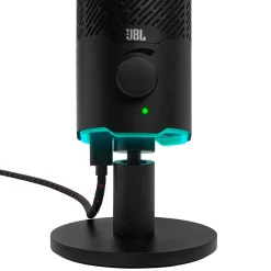 JBL Quantum Stream USB-mikrofon med RGB-belysning og stativ