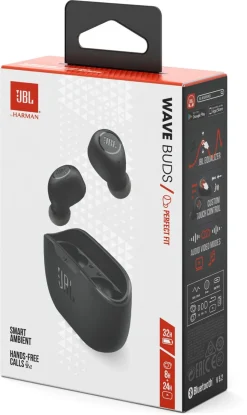 JBL Wave Buds, trådløst in-ear headset med mikrofon