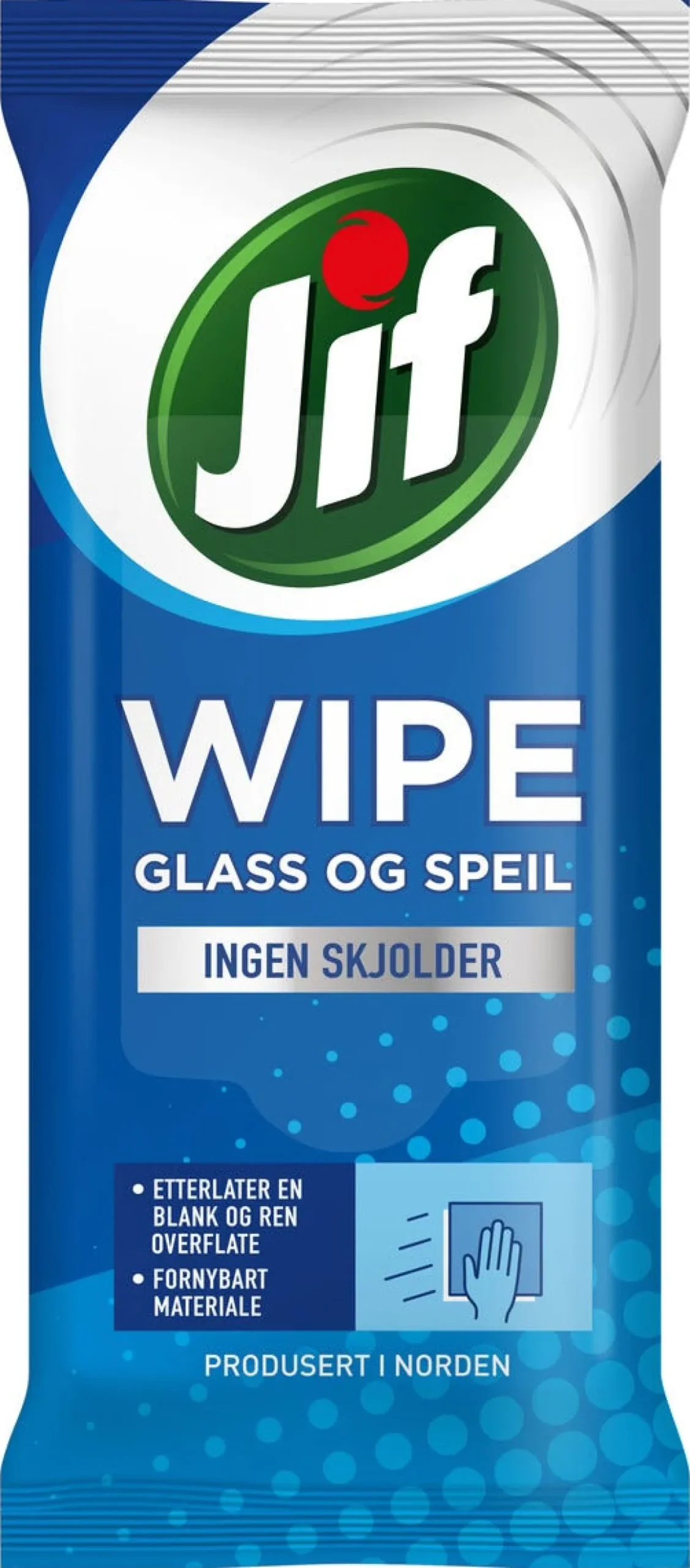 Jif Easy Wipe glass og speil rengjøringskluter, 30-pakning