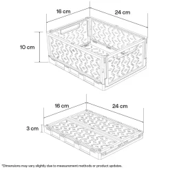 Klappboks av resirkulert plast, small 24 x 16 x 10 cm