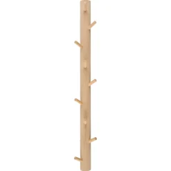 Knaggerekke vertikal, tre, 9 kroker, 72 cm