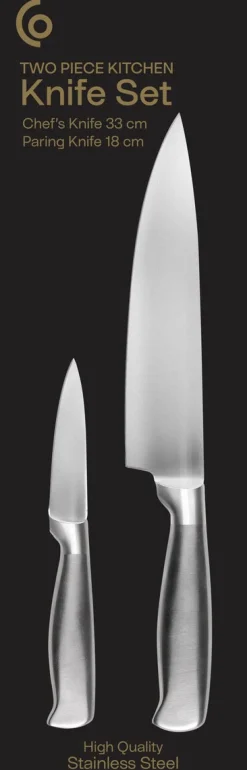 Knivsett med kokkekniv og fruktkniv, tysk stål, 2-pakning