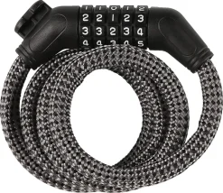 Kombinasjonslås med vaier til sykkel, 8 mm 1 m