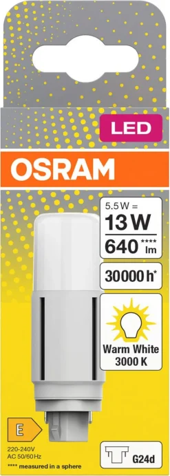 Kompaktlysrør LED G24d 5,5 W Osram