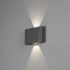 Konstsmide Chieri svart fasadebelysning IP54, LED, 2x6W