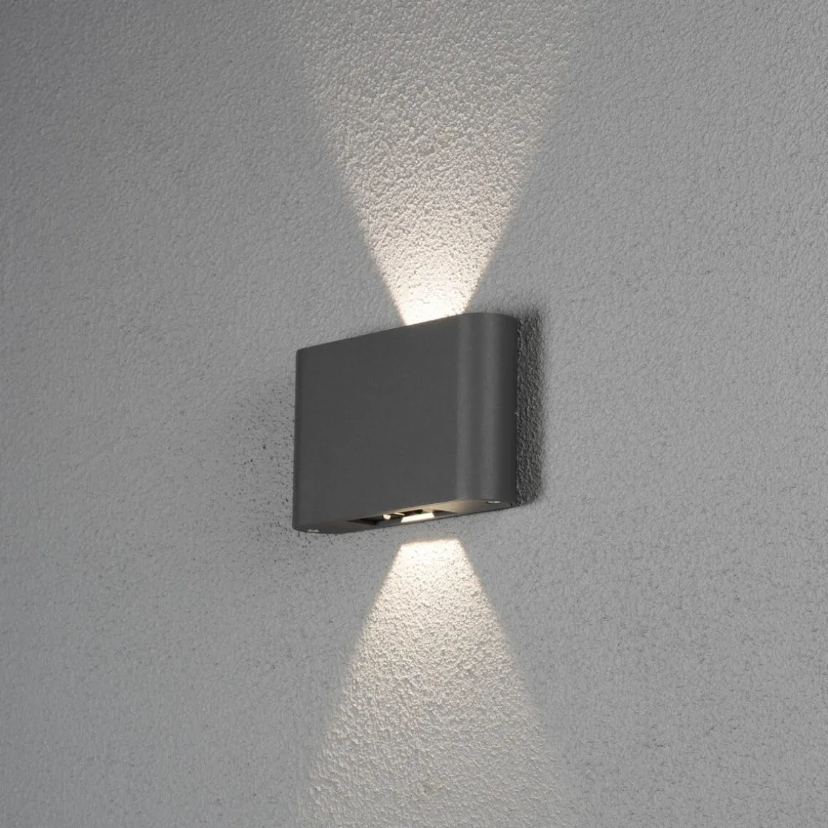Konstsmide Chieri svart fasadebelysning IP54, LED, 2x6W