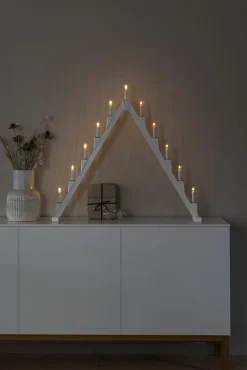 Konstsmide stor adventsstake i tre, sammenleggbar, 86 cm