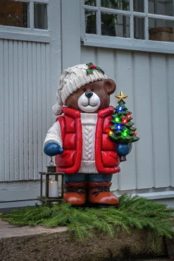 Konstsmide stor teddybjørn med lys, 65,5 cm