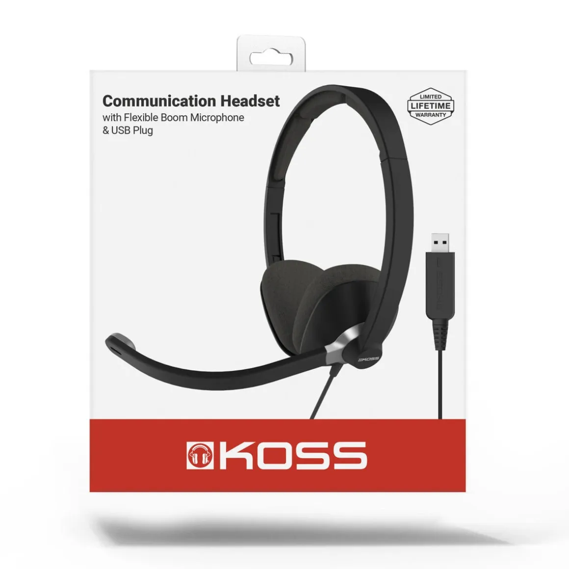 KOSS headset med mikrofon CS300 on ear, USB