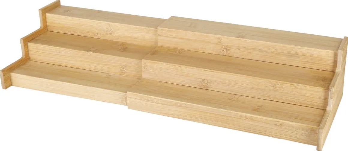 Krydderhylle i tre, 3 nivåer, uttrekkbar 31,2–56,4 cm