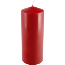 Kubbelys stearin, rødt, 6,7 cm i diameter