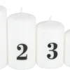 Kubbelys Advent, 4-pakning stearinlys med tall