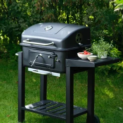 Kullgrill Delux med grillvogn, sidebord og termometer