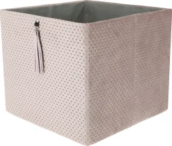 Kvadrat oppbevaringsboks, fløyel