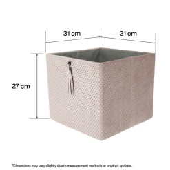 Kvadrat oppbevaringsboks, fløyel