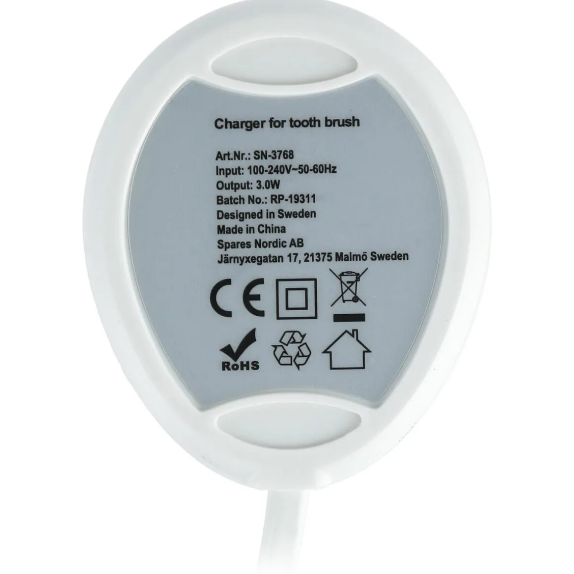 Lader til Braun Oral-B iO-serie 7/8/9/10 elektrisk tannbørste