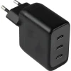 Lader USB-C 3 porter GaN 70 W, svart