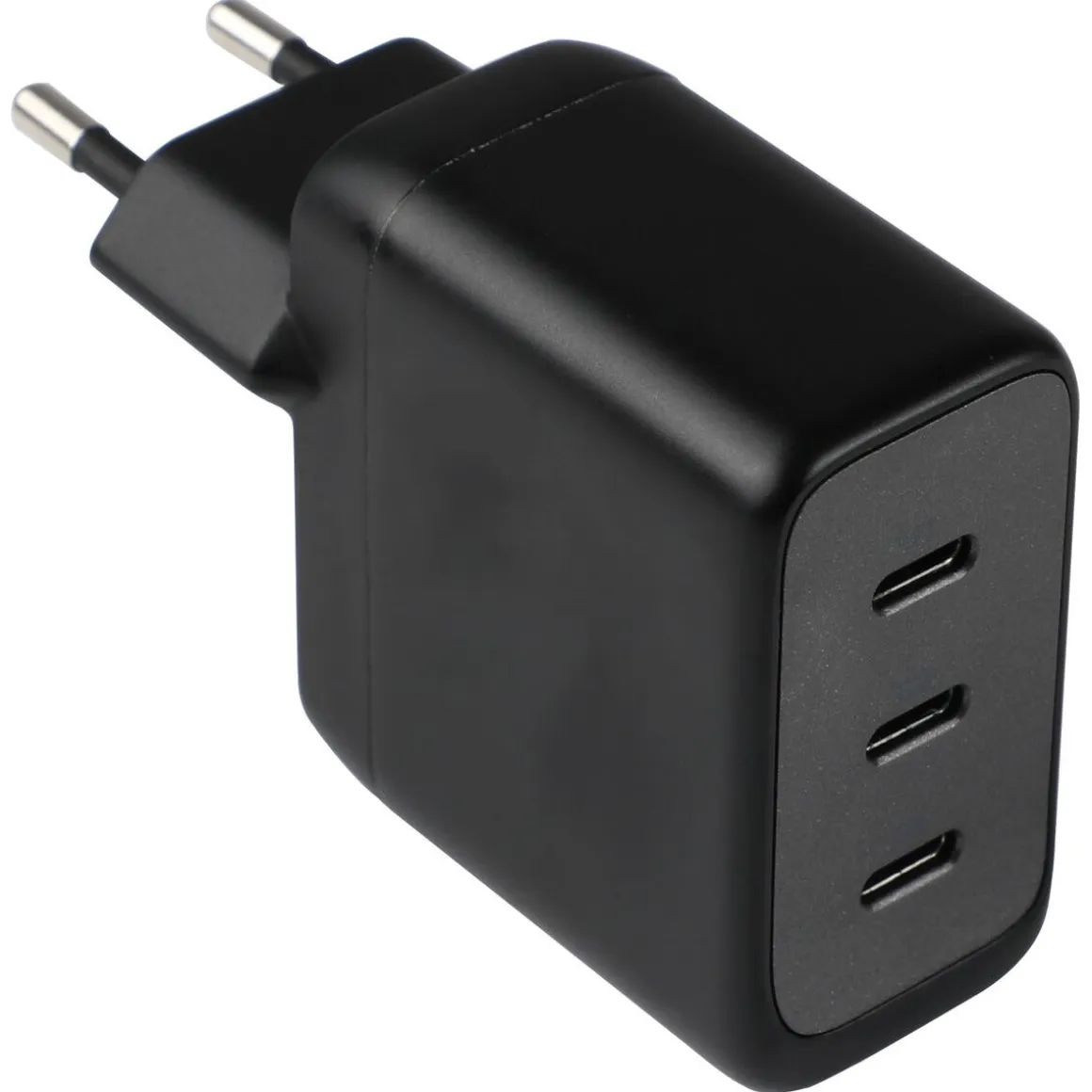 Lader USB-C 3 porter GaN 70 W, svart