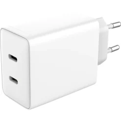 Lader USB-C 2 porter GaN PD, 45 W