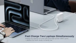 Ladestasjon USB-C/A 4 porter GaN PD, 140 W
