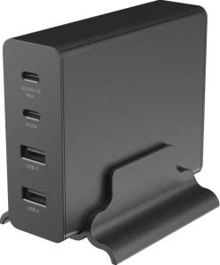 Ladestasjon USB-C/A 4 porter GaN PD, 108 W