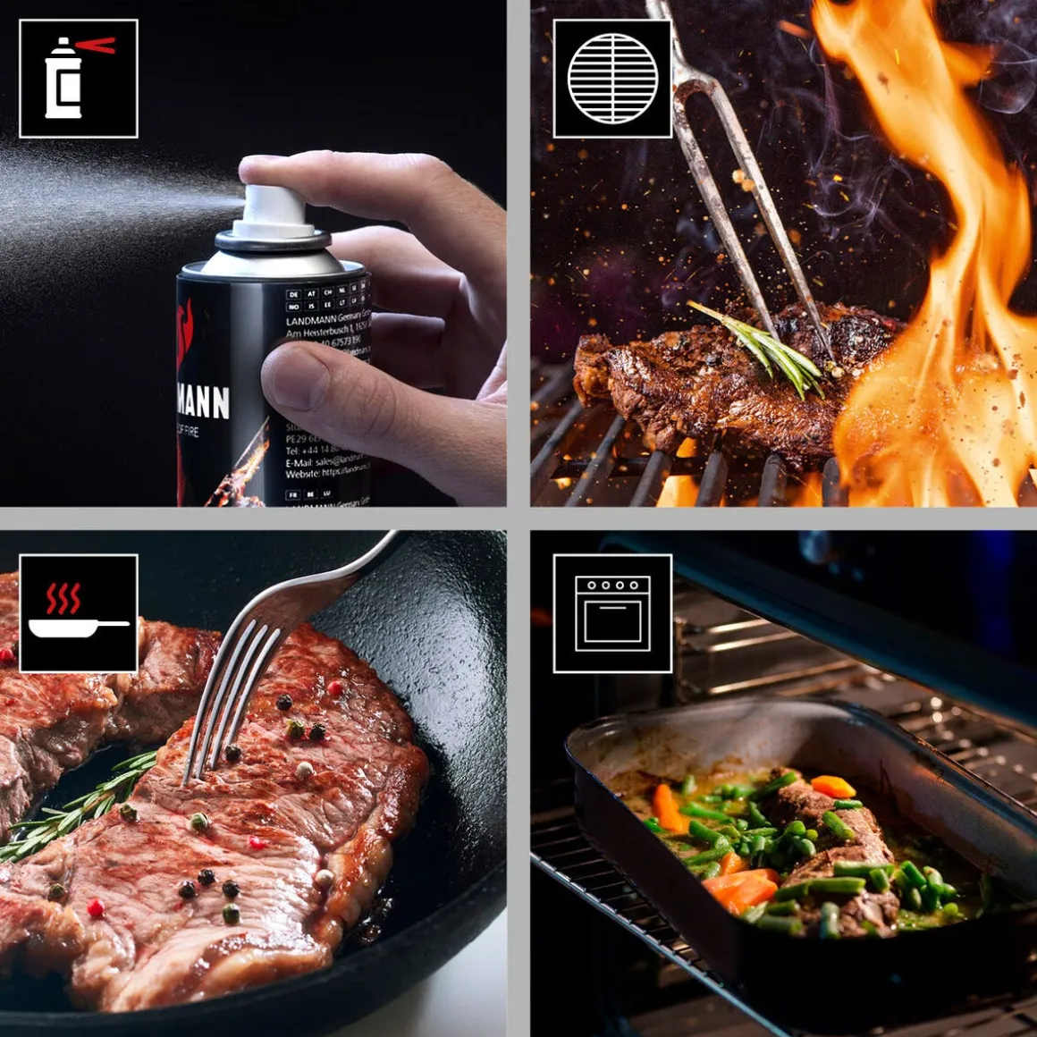 Landmann non stick-spray for grillrist, 250 ml