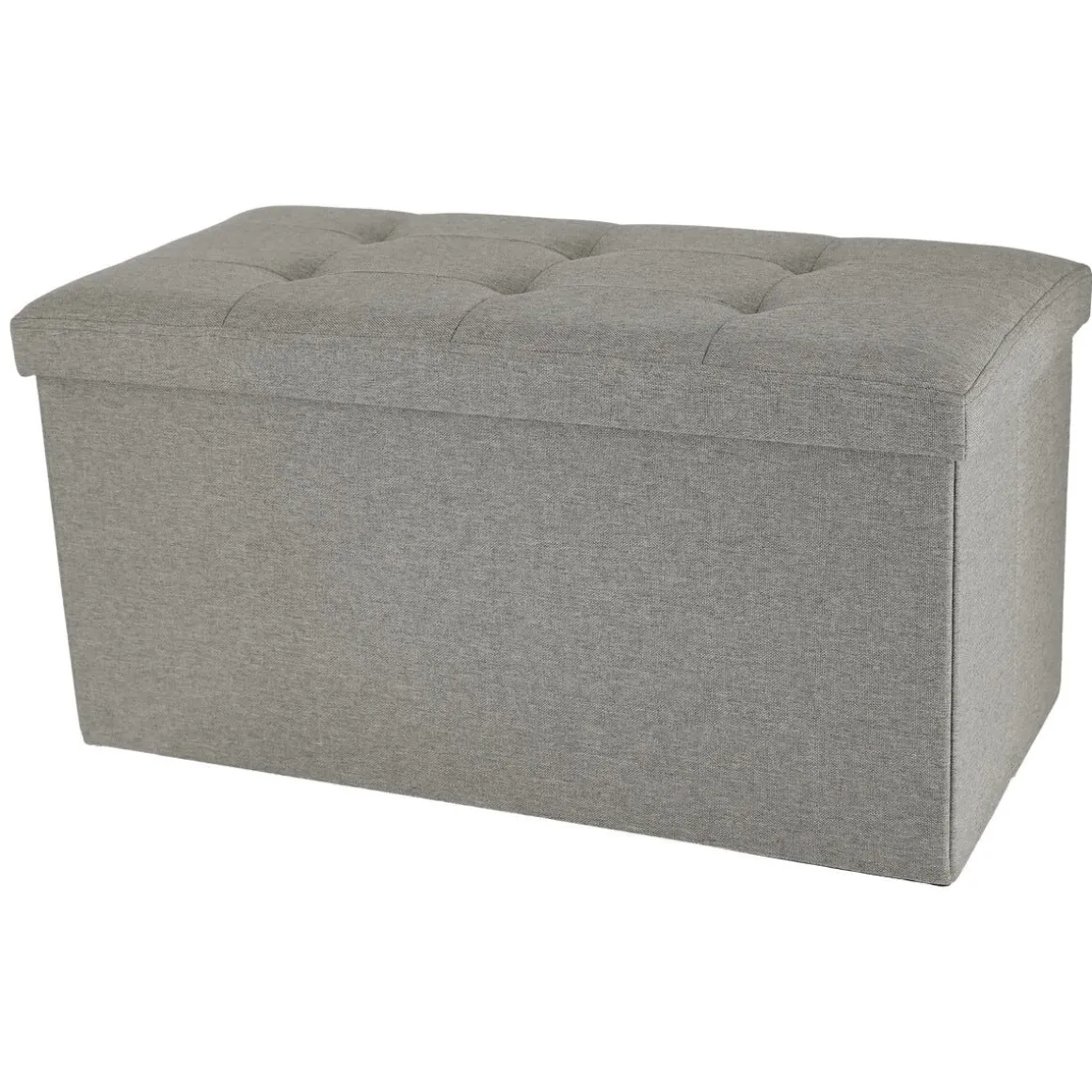 Lav sittebenk med oppbevaring, innendørs, beige, 76 x 38 x 38 cm