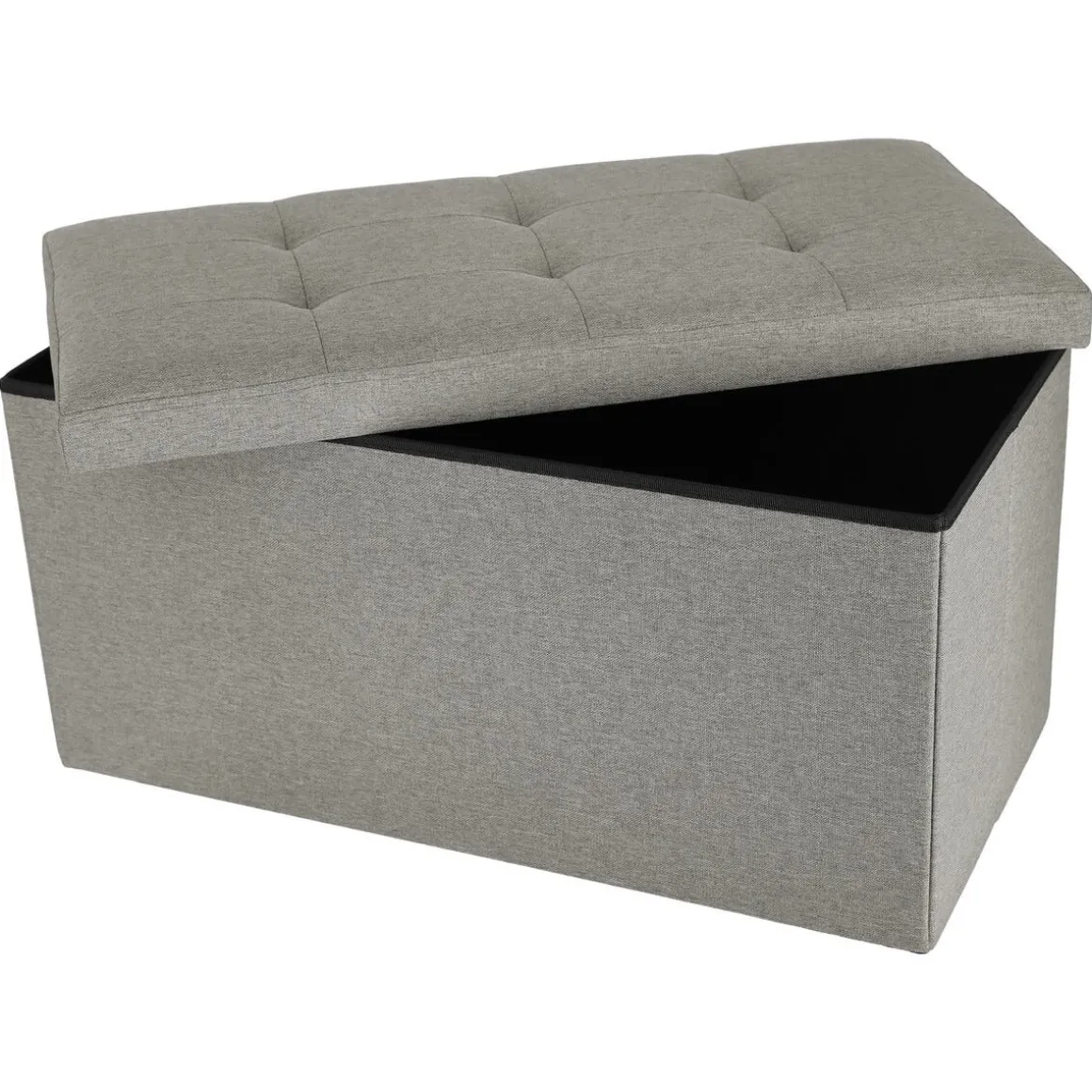 Lav sittebenk med oppbevaring, innendørs, beige, 76 x 38 x 38 cm