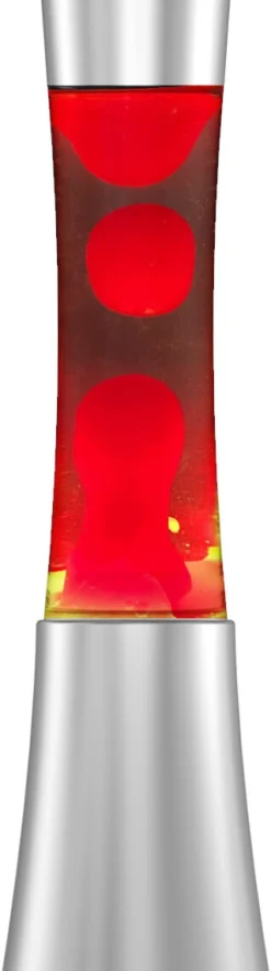 Lavalampe LED rød retro, 33 cm