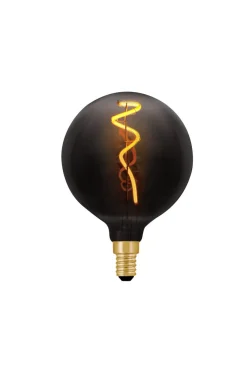 LED dekorpære E14 med sotet glass, svart, 80 mm
