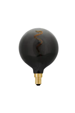 LED dekorpære E14 med sotet glass, svart, 80 mm