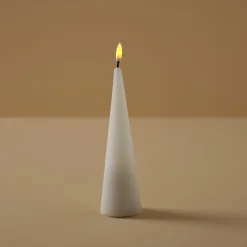 LED-kubbelys med flammende lys, hvit, konisk, innendørs