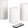 LED kubbelys med fjernkontroll, 3-pk